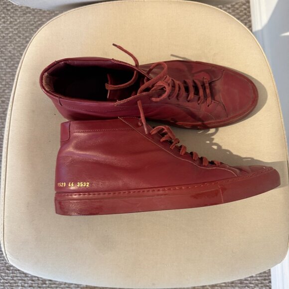 Common Projects Burgundy Achilles Mid Size 44 (Made in Italy) - Picture 11 of 11